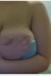 Bath Towel Can't Contain Her Melons