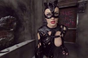 Belle Claire As A Leather Catwoman