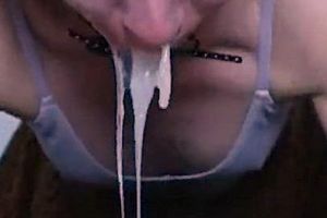 Cum Erupts Suddenly From Her Face And Nose