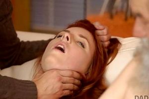 DADDY4K. Lovely redhead has crazy sex with old man