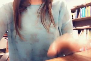 Girl Shows Her Pussy And Ass In The Library